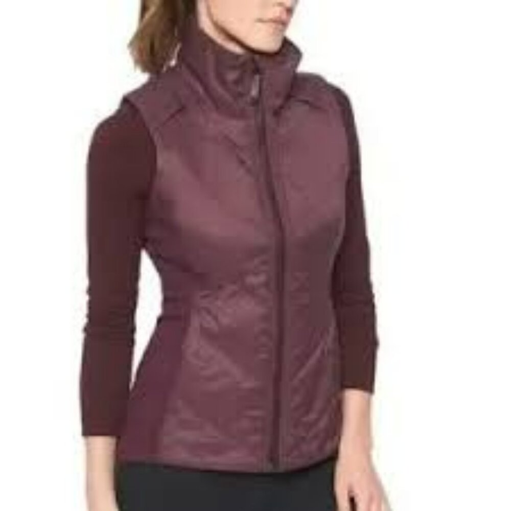 Athleta Rockridge Primaloft Vest, Size MEDIUM, Maroon